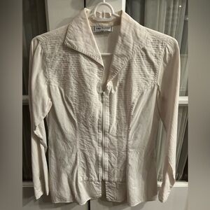 Anne Fontaine Fitted Zip-Up Shirt